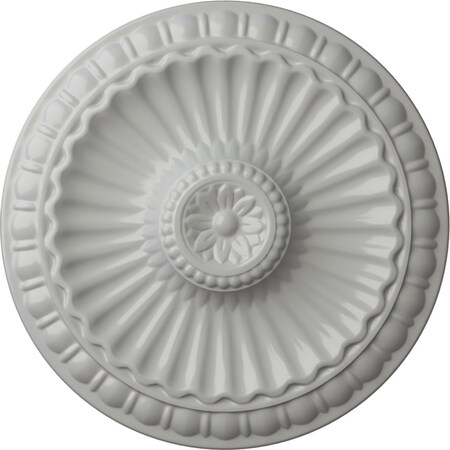 Ekena Millwork Linus Ceiling Medallion, Hand-Painted Frost, 11 1/4"OD x 1 1/8"P CM11LIFRF
